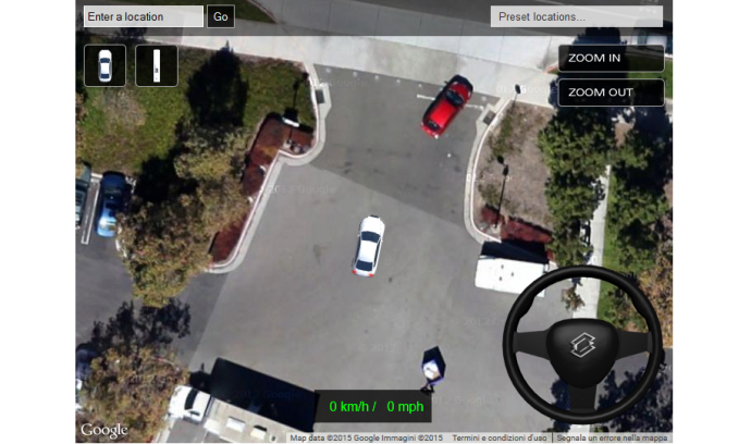 Simulatore di guida auto su Google Maps