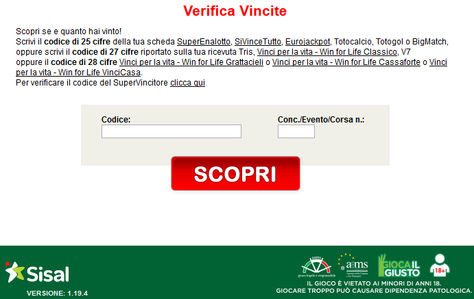 verifica schedina superenalotto