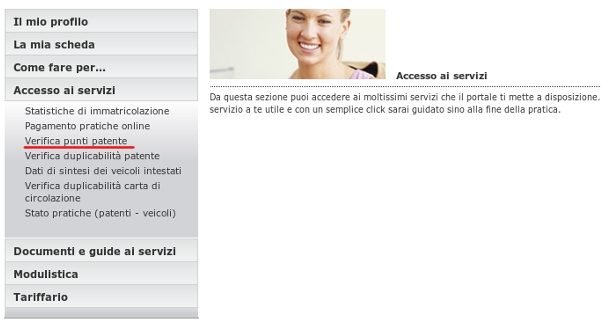 Come controllare i punti della patente online
