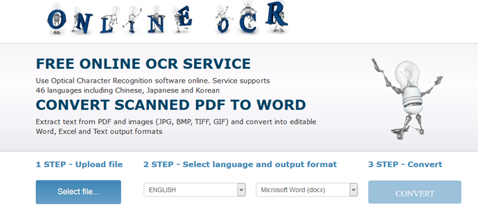 Scansione OCR online, trasforma immagine in testo