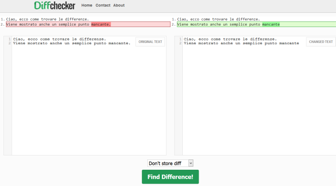 Come confrontare due testi online per trovare differenze
