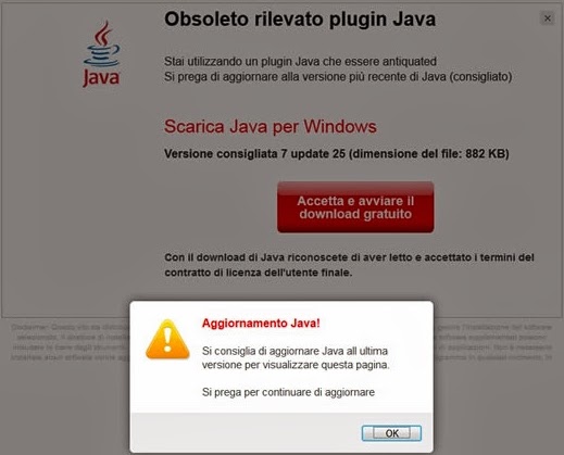 Falso aggiornamento java: elenco dei siti pericolosi che contengono malware