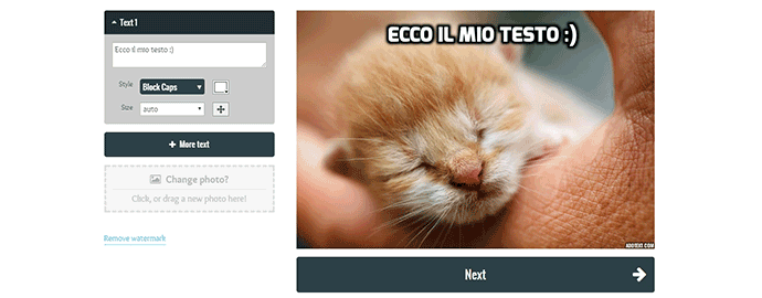 Come aggiungere un testo ad una foto online