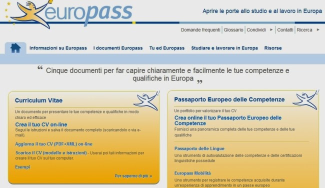 Come realizzare un Curriculum Vitae in formato europeo