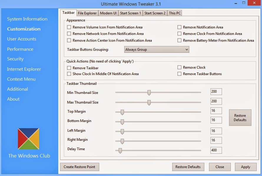 Come modificare e personalizzare Windows 8.1 con Ultimate Windows Tweaker