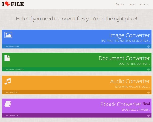 Come convertire immagini, documenti, audio ed ebook online in qualsiasi formato