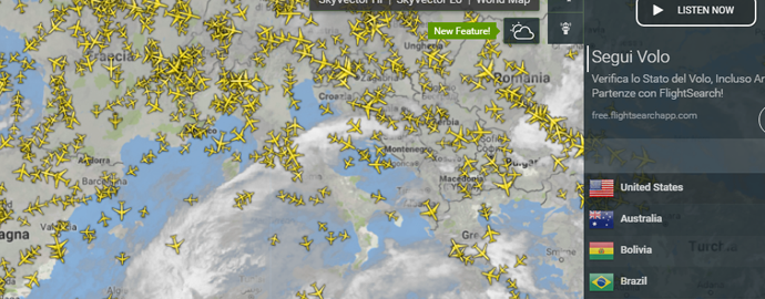 Come controllare il traffico aereo in tempo reale