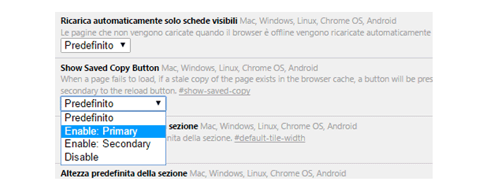 navigare offline google chrome