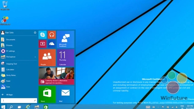 Windows 9: video ed immagini con probabile data di uscita della Technical Preview