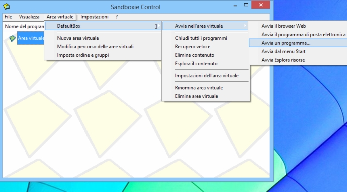 sandboxie default browser