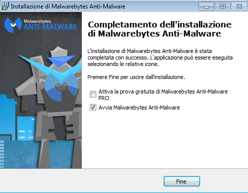 eliminare malware Malwarebytes