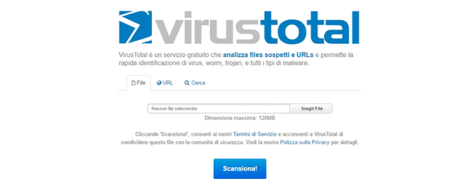 scansione antivirus online gratis